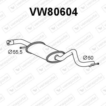 Silencieux central VENEPORTE VW80604