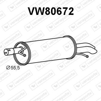 Silencieux arrière VENEPORTE VW80672