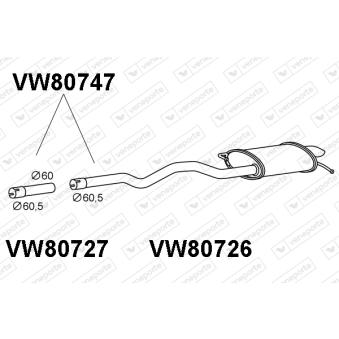 Silencieux arrière VENEPORTE OEM 7H0253609AT