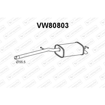 Silencieux arrière VENEPORTE VW80803
