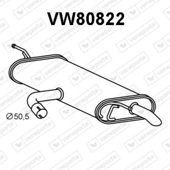 Silencieux arrière VENEPORTE VW80822