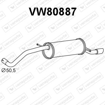 Silencieux arrière VENEPORTE OEM 6R6253609AT