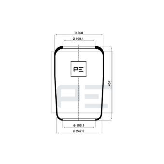 Ressort pneumatique, suspension pneumatique PE Automotive OEM 1134446
