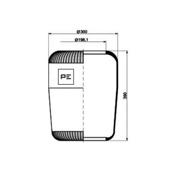 Ressort pneumatique, suspension pneumatique PE Automotive [084.029-70A]