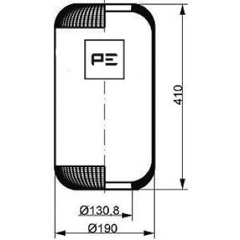 Ressort pneumatique, suspension pneumatique PE Automotive 084.077-70A