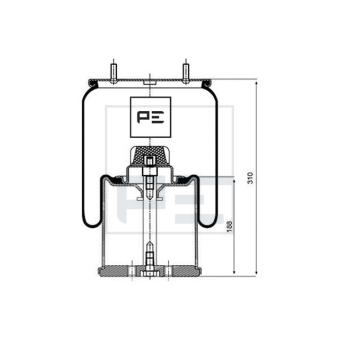Ressort pneumatique, suspension pneumatique PE Automotive OEM 0542942181 Ressort pneumatique, suspension pneumatique PE Automotive OEM 0542942181