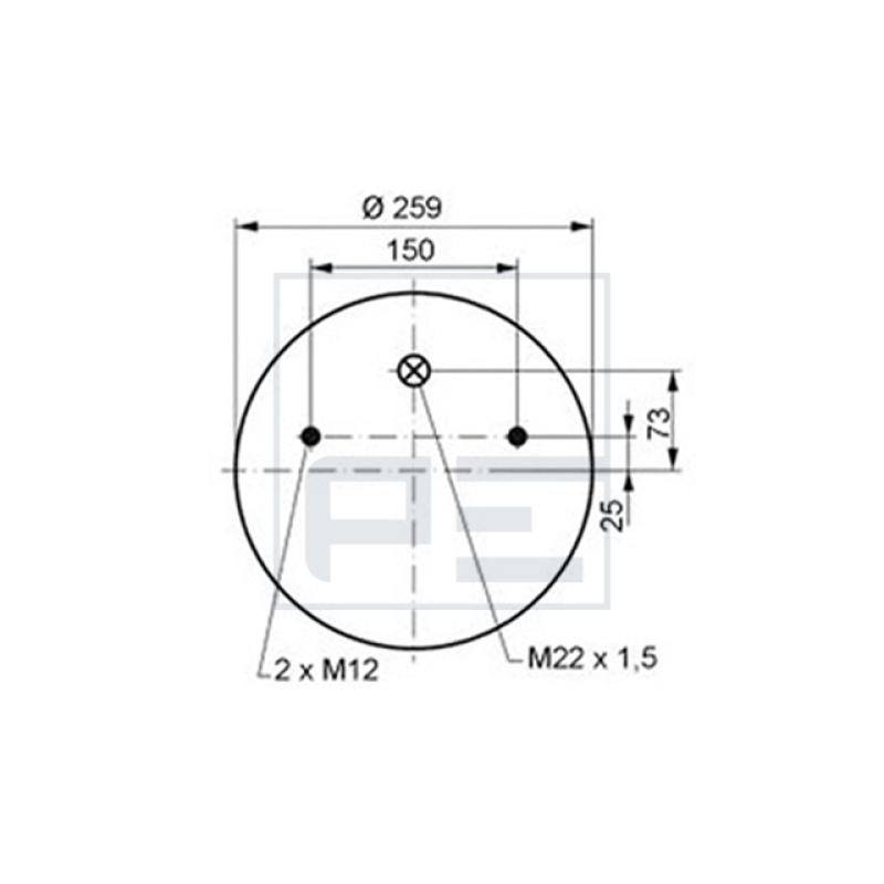 Ressort pneumatique, suspension pneumatique PE Automotive 084.083-73A - Visuel 1