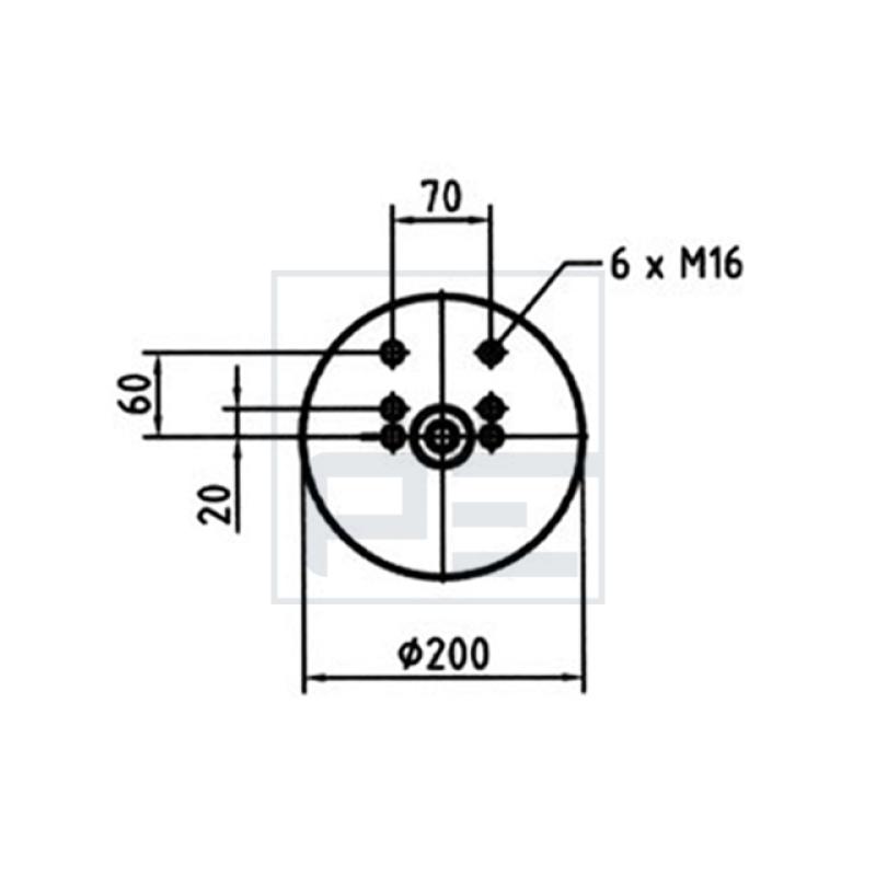Ressort pneumatique, suspension pneumatique PE Automotive 084.083-73A - Visuel 2