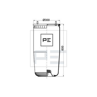 Ressort pneumatique, suspension pneumatique PE Automotive [084.084-71A]