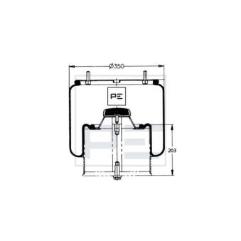 Ressort pneumatique, suspension pneumatique PE Automotive [084.084-72A]