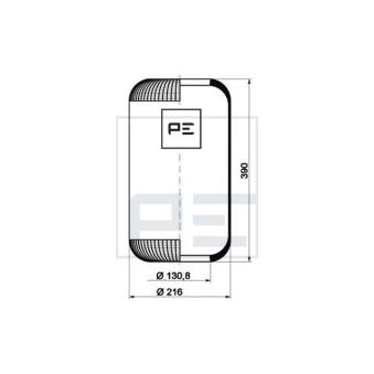 Ressort pneumatique, suspension pneumatique PE Automotive OEM 523229