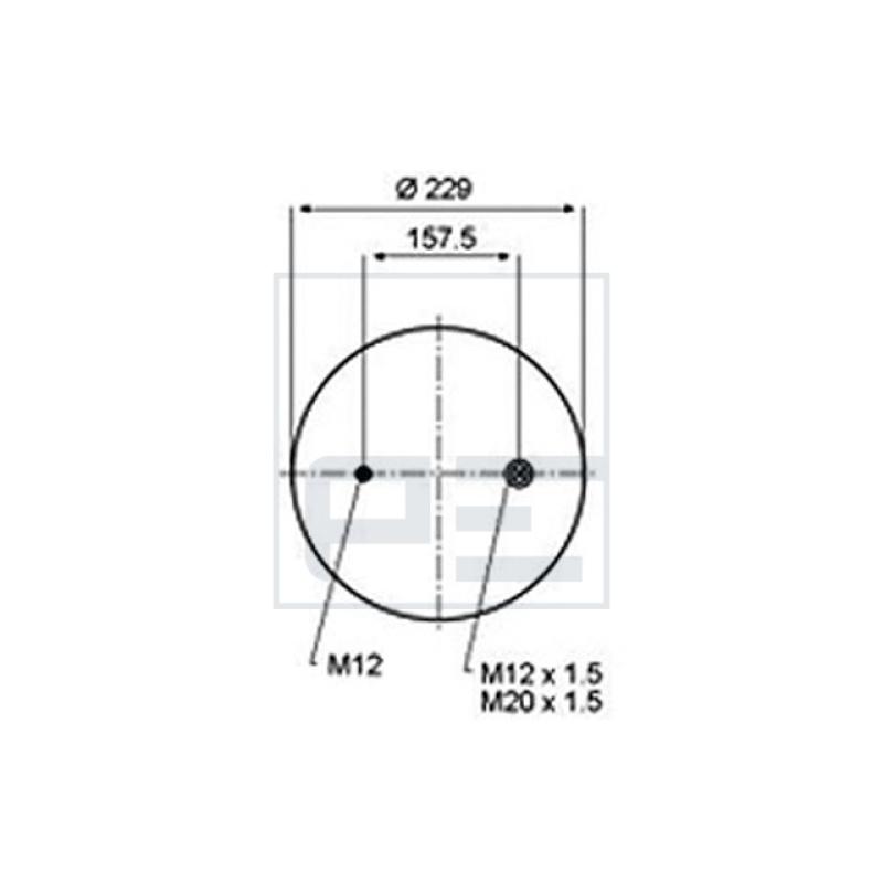 Ressort pneumatique, suspension pneumatique PE Automotive 084.106-73A - Visuel 1