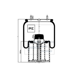 Ressort pneumatique, suspension pneumatique PE Automotive OEM 0542943290 Ressort pneumatique, suspension pneumatique PE Automotive OEM 0542943290