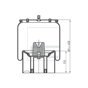 Ressort pneumatique, suspension pneumatique PE Automotive OEM 1270603