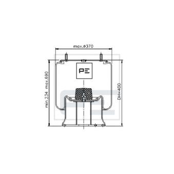 Ressort pneumatique, suspension pneumatique PE Automotive OEM 9463281501