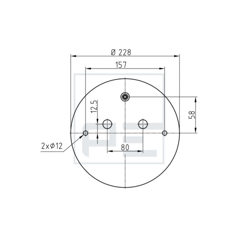 Ressort pneumatique, suspension pneumatique PE Automotive 084.297-71A - Visuel 1