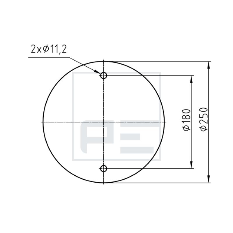 Ressort pneumatique, suspension pneumatique PE Automotive 084.297-71A - Visuel 2
