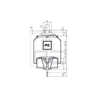 Ressort pneumatique, suspension pneumatique PE Automotive [084.381-73A]