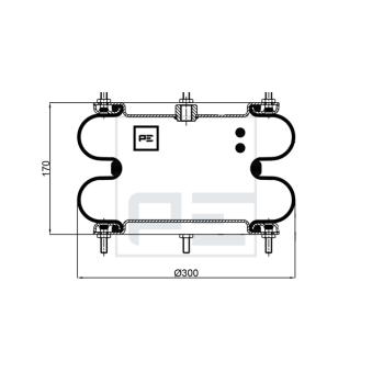 Ressort pneumatique, suspension pneumatique PE Automotive OEM 881202