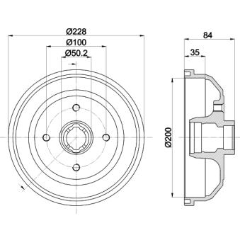 Tambour de frein MINTEX OEM 90135504