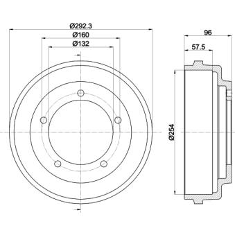 Tambour de frein MINTEX OEM 6464214