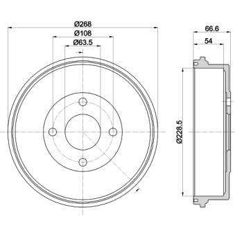 Tambour de frein MINTEX OEM 6710010