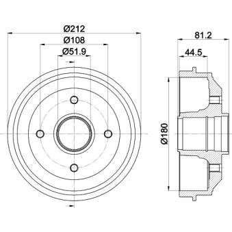 Tambour de frein MINTEX OEM 424732