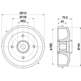 Tambour de frein MINTEX OEM 424725