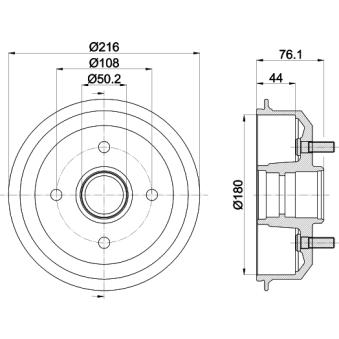 Tambour de frein MINTEX OEM 1045392 Tambour de frein MINTEX OEM 1045392