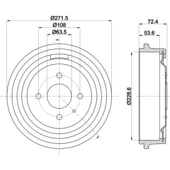 Tambour de frein MINTEX OEM 6063754 Tambour de frein MINTEX OEM 6063754