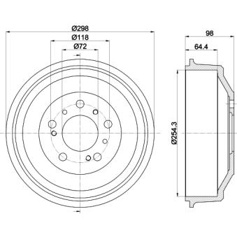 Tambour de frein MINTEX OEM 4389374