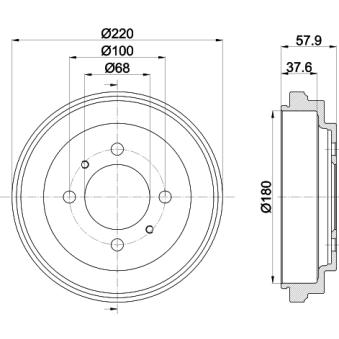 Tambour de frein MINTEX MBD050