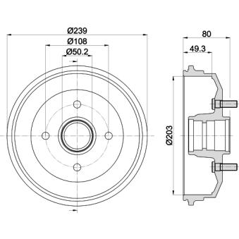 Tambour de frein MINTEX OEM 4053719