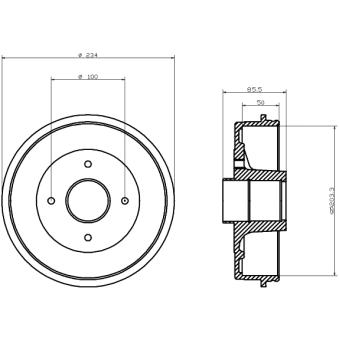 Tambour de frein MINTEX OEM 7700820816