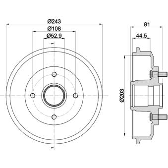 Tambour de frein MINTEX OEM 3049844