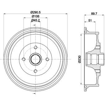 Tambour de frein MINTEX MBD069