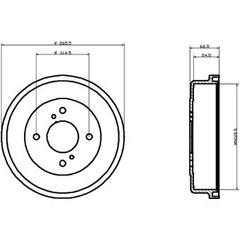 Tambour de frein MINTEX [MBD092]