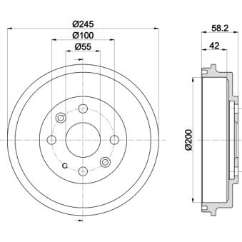 Tambour de frein MINTEX MBD207