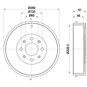 Tambour de frein MINTEX OEM 568003