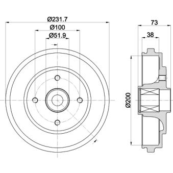 Tambour de frein MINTEX OEM 9214294