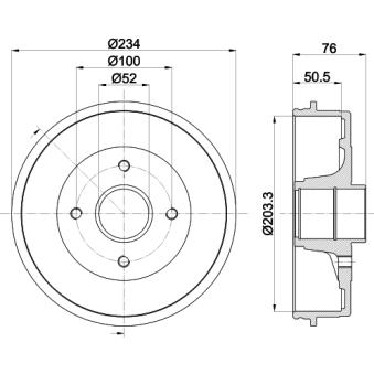 Tambour de frein MINTEX OEM 43206AX650