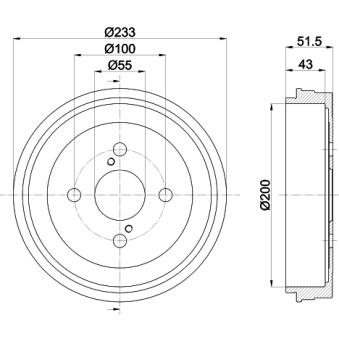 Tambour de frein MINTEX OEM 4243152020