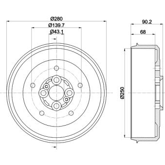 Tambour de frein MINTEX OEM 0K01126251B