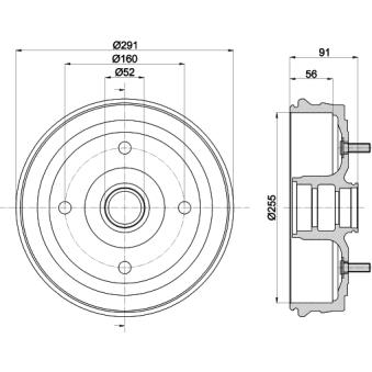 Tambour de frein MINTEX OEM 7701465899