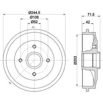Tambour de frein MINTEX OEM 424746 Tambour de frein MINTEX OEM 424746