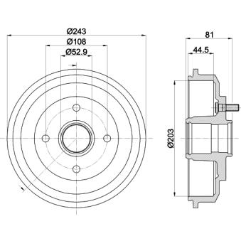 Tambour de frein MINTEX OEM 4329656
