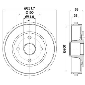 Tambour de frein MINTEX OEM 9210440