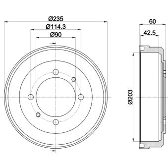 Tambour de frein MINTEX MBD315