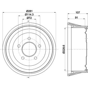 Tambour de frein MINTEX MBD327