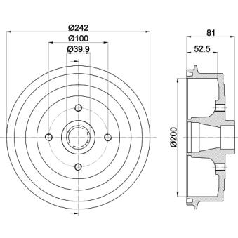 Tambour de frein MINTEX OEM 96193771